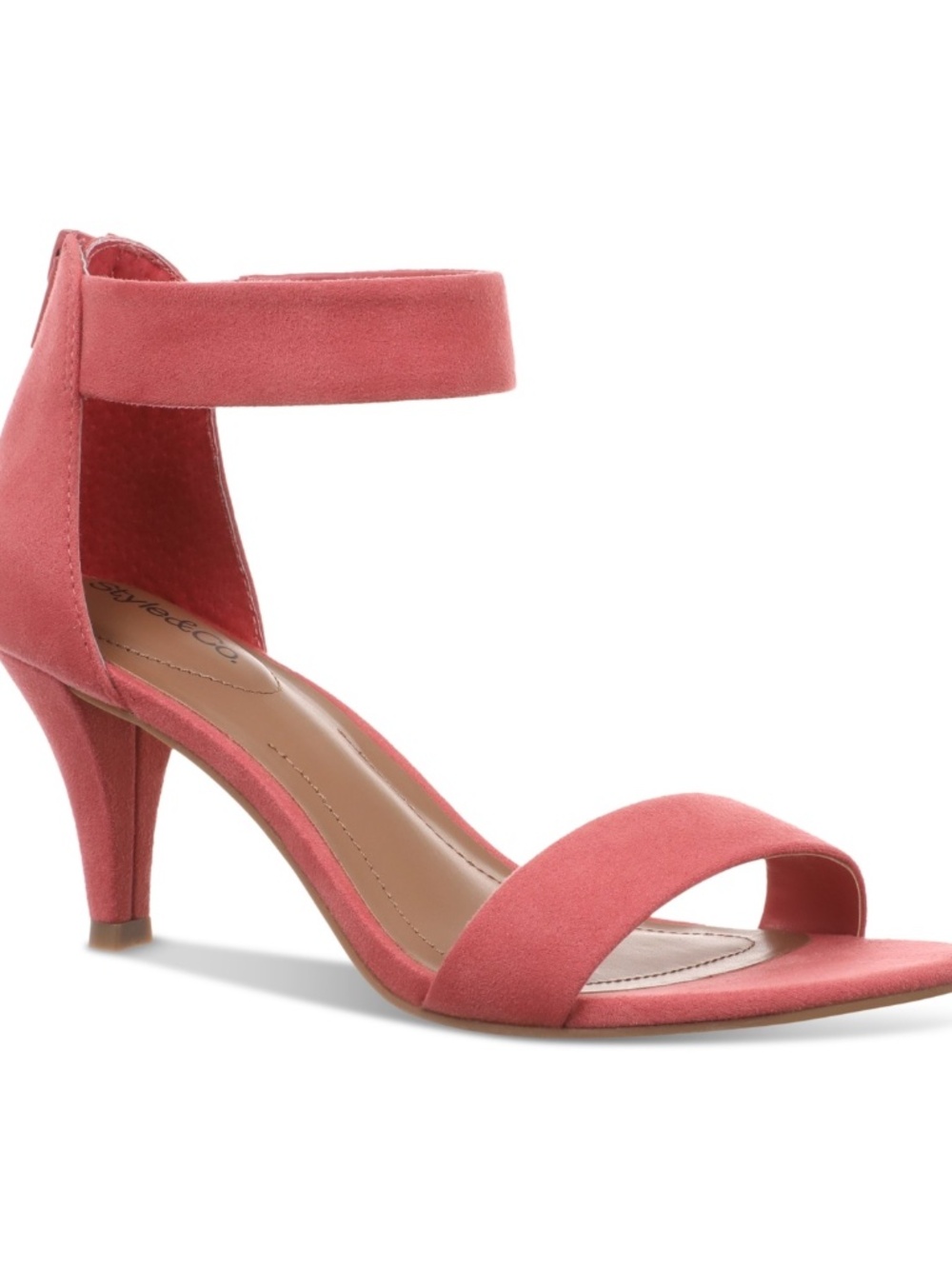 Style & Co Women's Paycee Two-Piece Dress Sandals- Red Granit